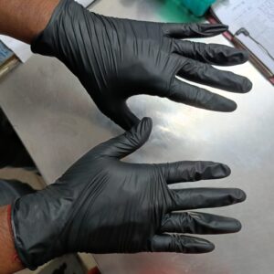 ⚙New⚙ GLOVES-NITRILE-1ST GLOVE-4MIL-BLACK-LARGE-100C-1-5-10